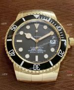 New Arrival!! Best Submariner Replica Rolex Wall Clock Gold Case & Luminous Markers